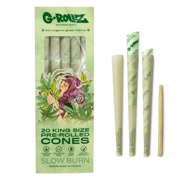 G-Rollz | Collector "Colossal Dream" Organic Green Hemp - 20 King Size Cones
