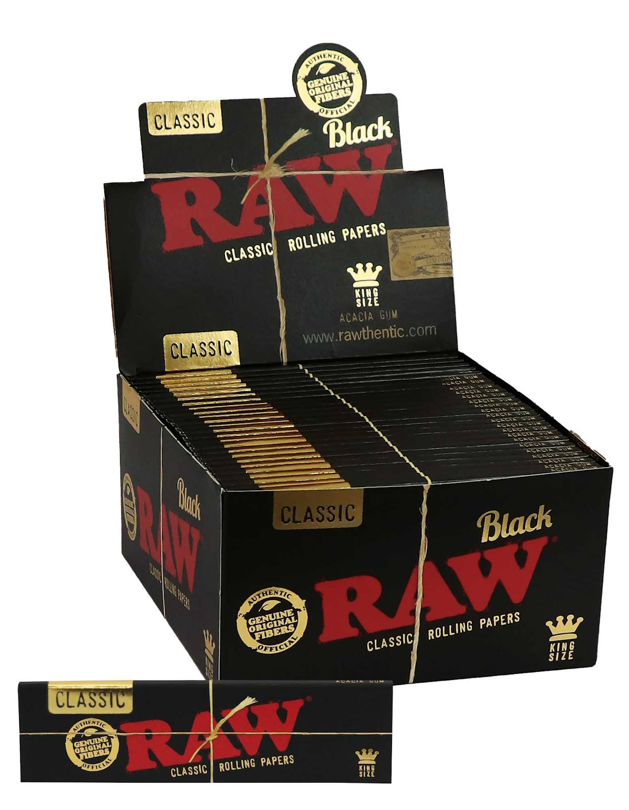RAW BLACK KS Box/50 - 33 leaves