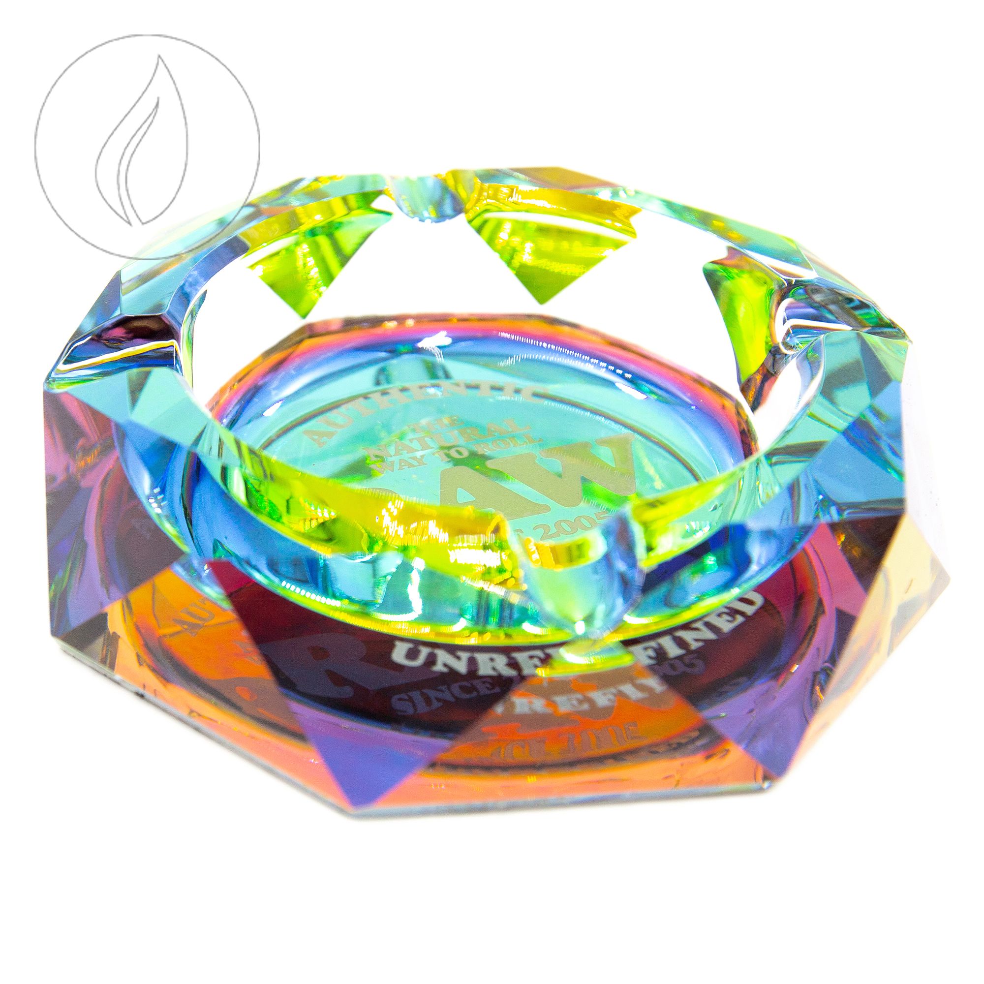 RAW Rainbow Glass Ashtray