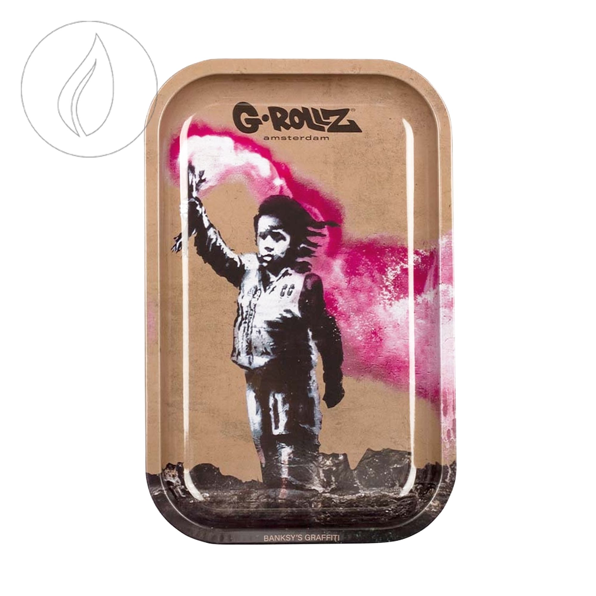 G-Rollz | Banksy's Torch Boy Rolling Tray Medium 175 x 275mm