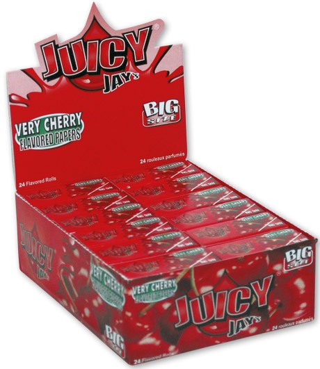 Juicy Jay`s Flavored Rolls Very Cherry 5m Box 24 Stk 