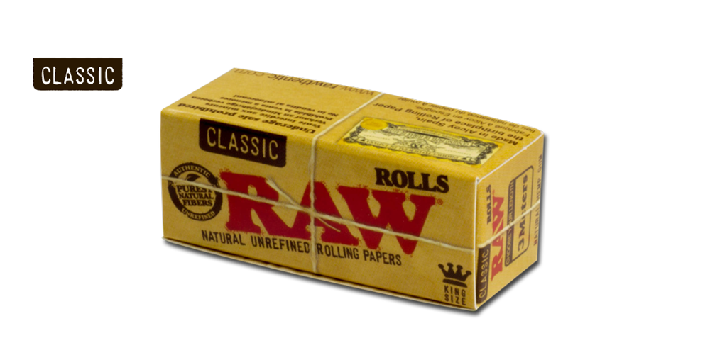 3 x RAW Rolling Papers Classic Rolls 3m