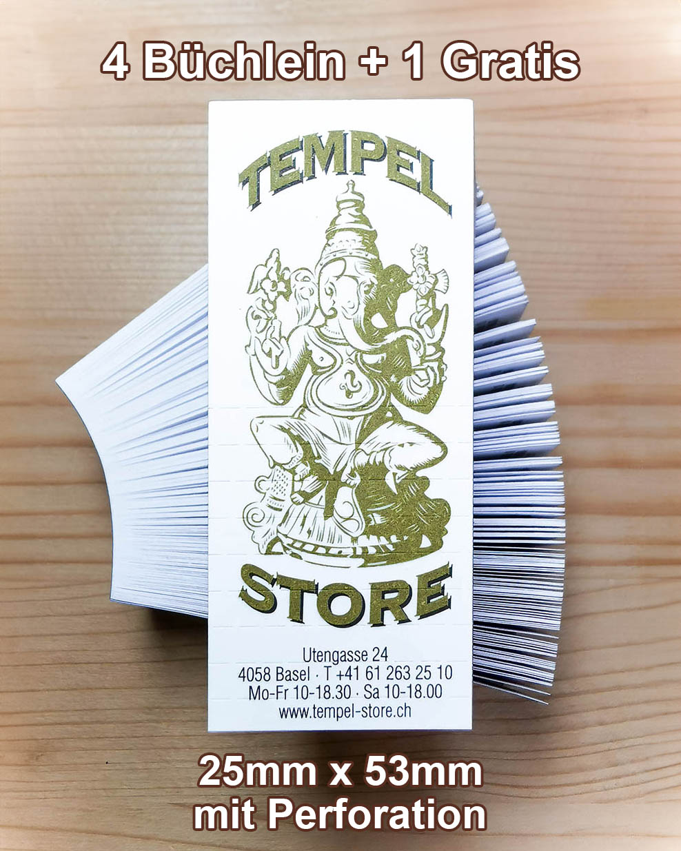 Tempel Store Filter schmal  -  5 x 200 Blatt - perforiert