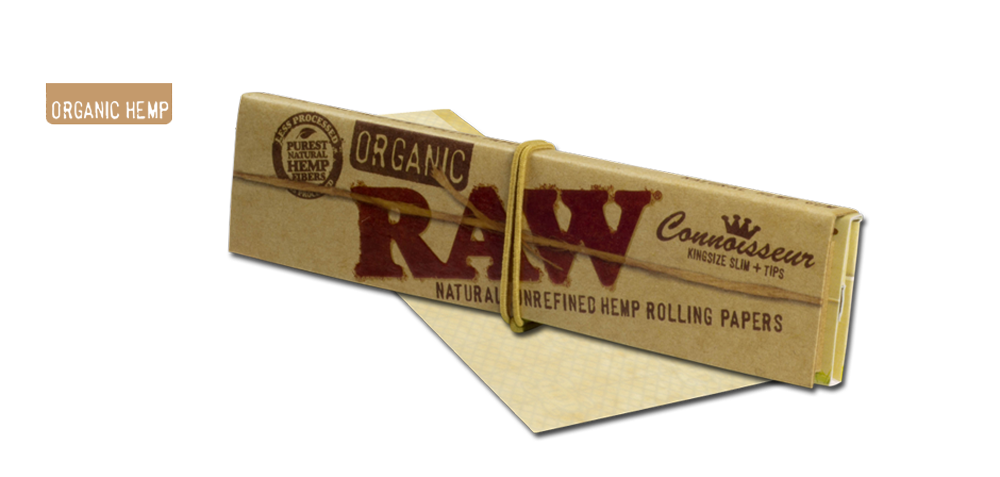 Raw Cigarette Rolling Papers - Connoisseur - Kingsize Slim + Tip