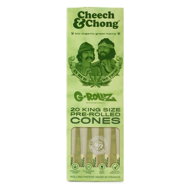 G-Rollz | Cheech & Chong(TM) - Organic Green Hemp - 20 King Size Cones