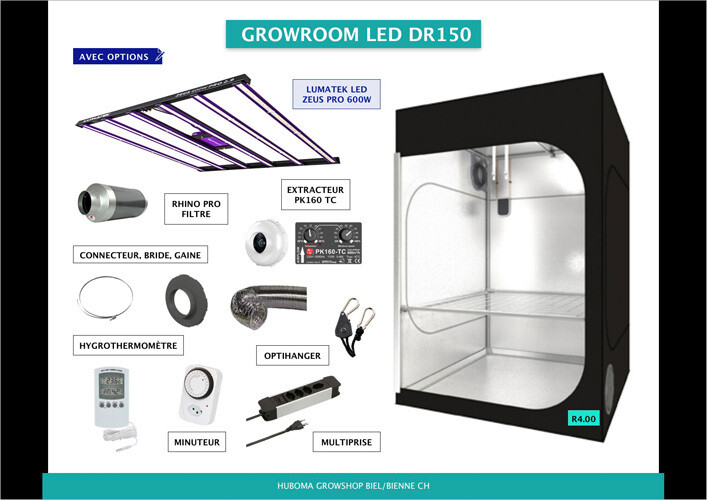 Set Growroom LED, DR150x150cm