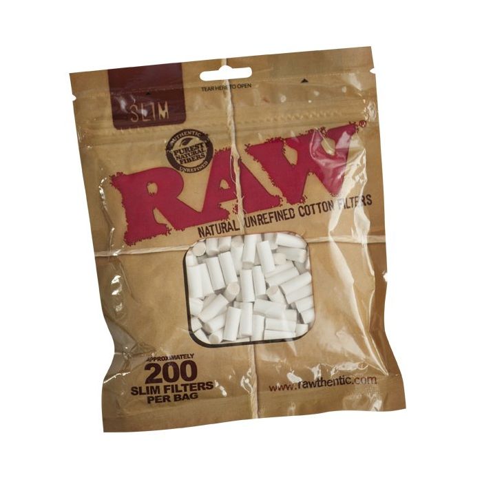 RAW Slim Cotton Filters (200x Bag)