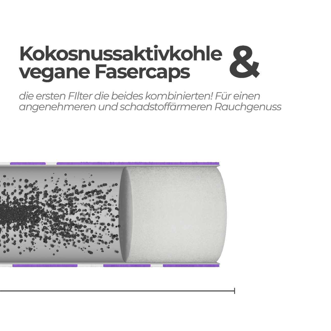 MedusaFilters - 50er Pack - Violet Edition - Hybrid Aktivkohlefilter