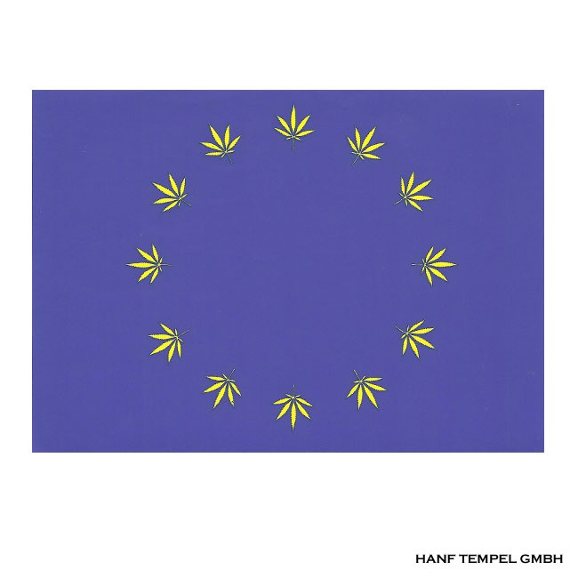 Aufkleber - Euro Hanf Flagge