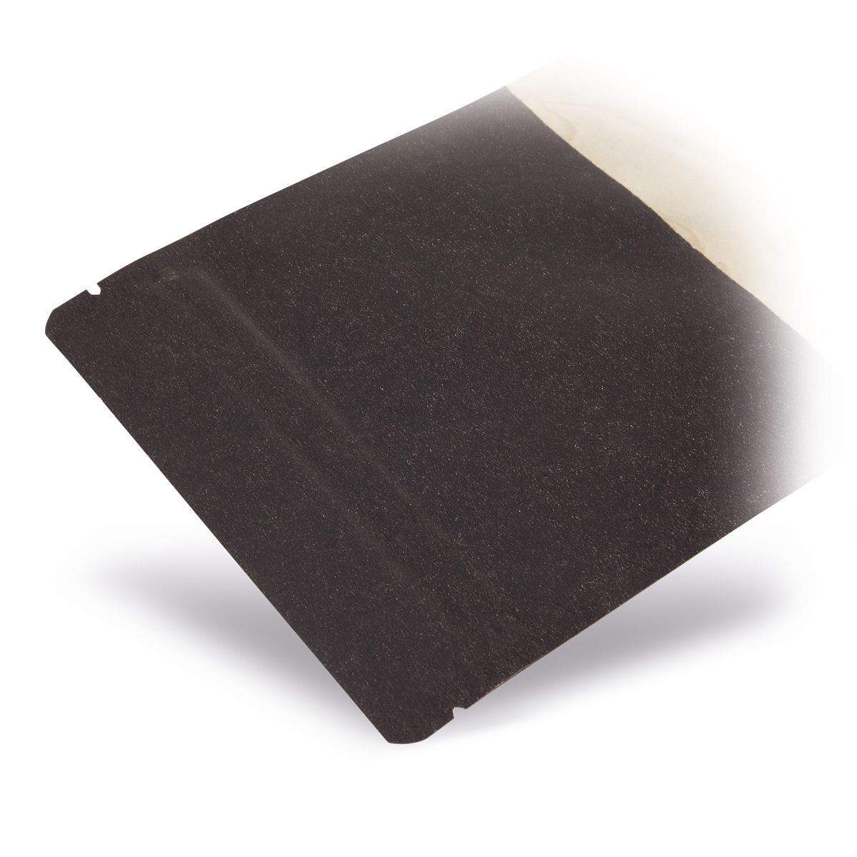 Standbodenbeutel Kraftpapier mit Sichtfenster Schwarz 130 x 225mm  100Stk.