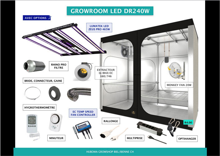 Set Growroom LED, DR240x120cm