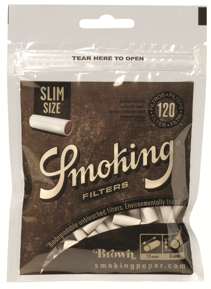 Smoking Slim Watte-Filter Brown 120Stk