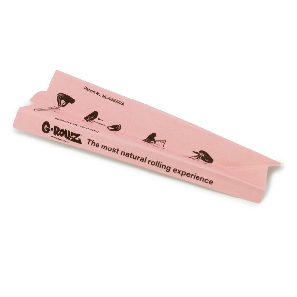 G-Rollz | Banksy's Graffiti - Lightly Dyed Pink - 20 King Size Cones