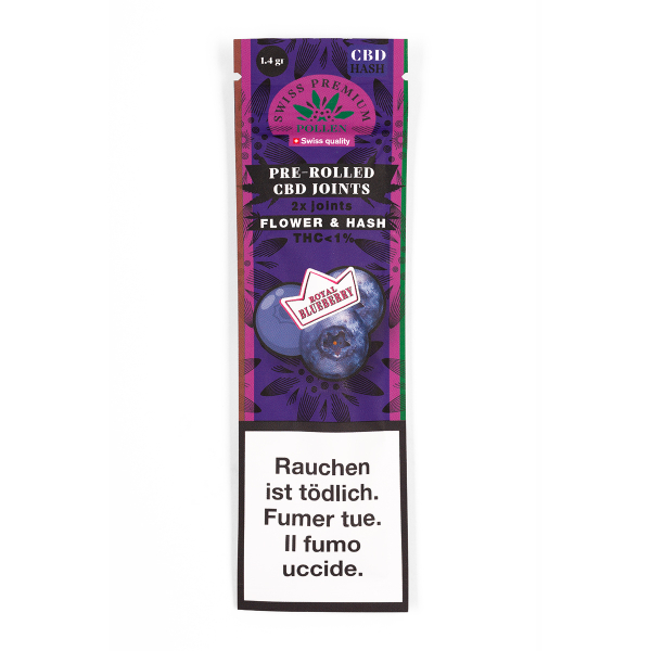 Swiss Premium Pollen Pre Rolled Joint Blueberry 2pcs