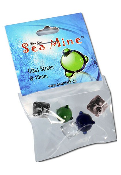 'Sea Mine' Glassiebe 8mm Siebsteine