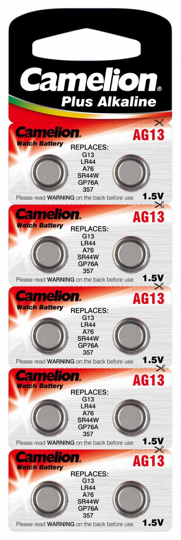 Camelion Plus Alkaline Batterie 1.5V LR44 10Stk