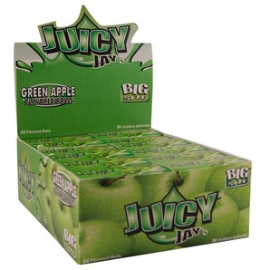 Juicy Jay`s Flavored Rolls Green Apple 5m Box 24 Stk 