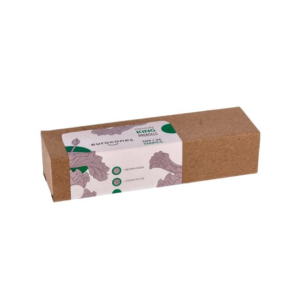 EUROCONES KS TUBES - 1X100 CONES, WOOD UNBLEACHED 109MM