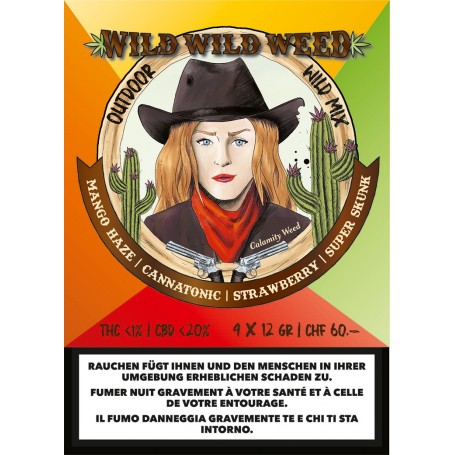 WILD WILD WEED - WILD MIX - 4 x 12gr (Mango Haze, Cannatonic, Strawberry, Super Skunk)