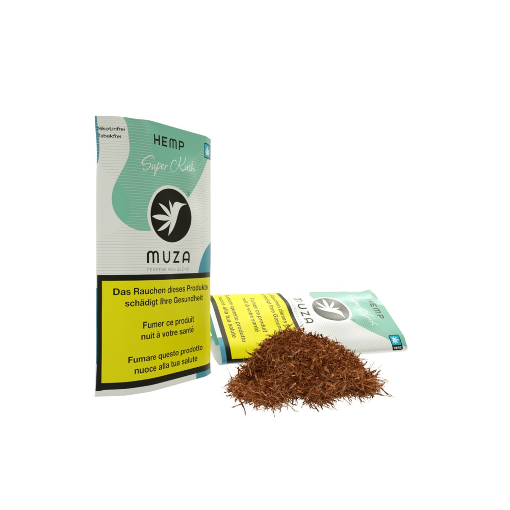 MUZA ~ Hemp Super Kush ~ Nikotinfreier Tabakersatz ~ 20g