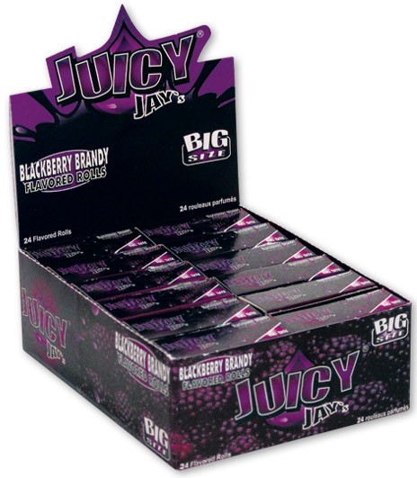 Juicy Jay`s Flavored Rolls Blackberry Brandy 5m Box 24 Stk