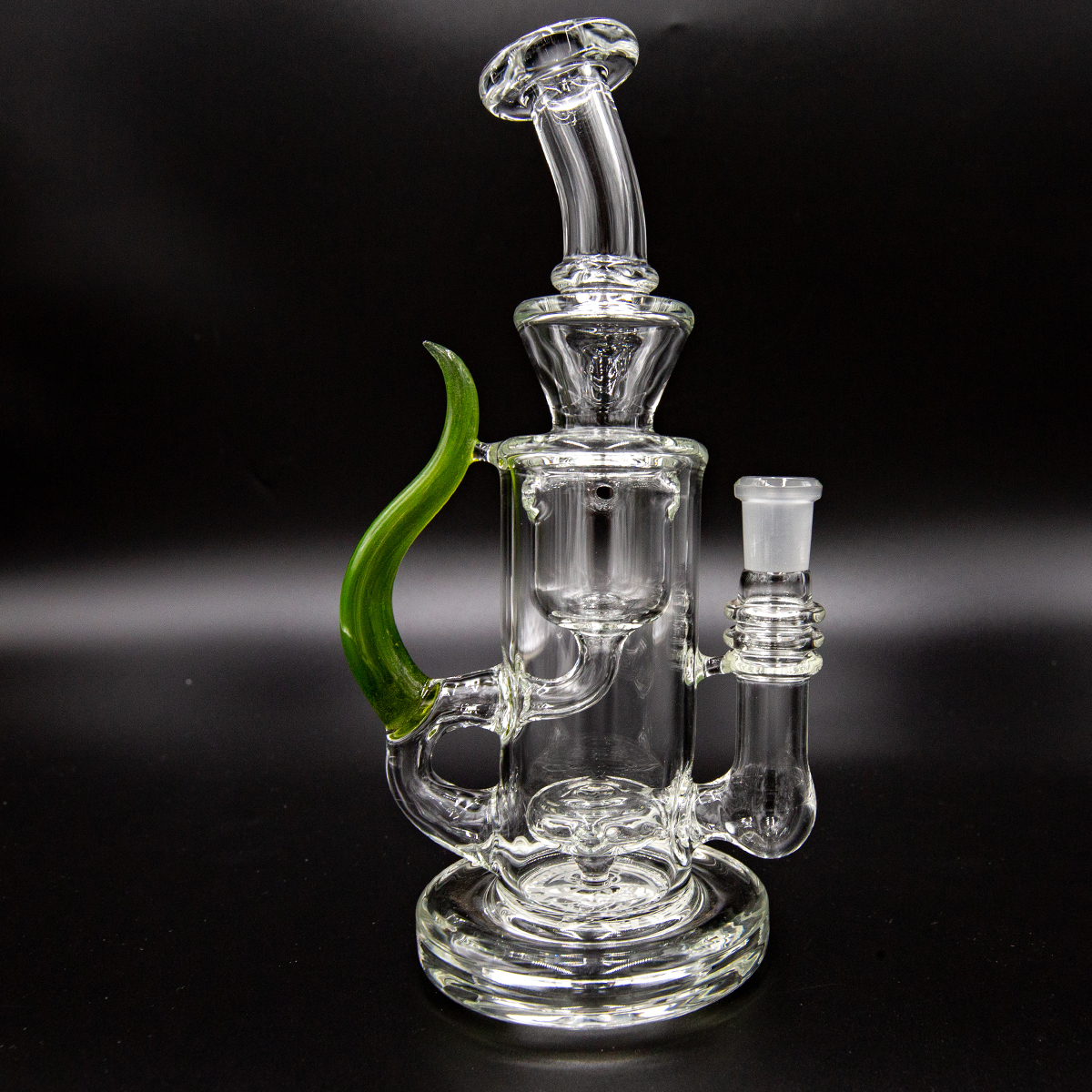 Badabing Glas Special Edition Incycler 14mm Green Horn Unikat