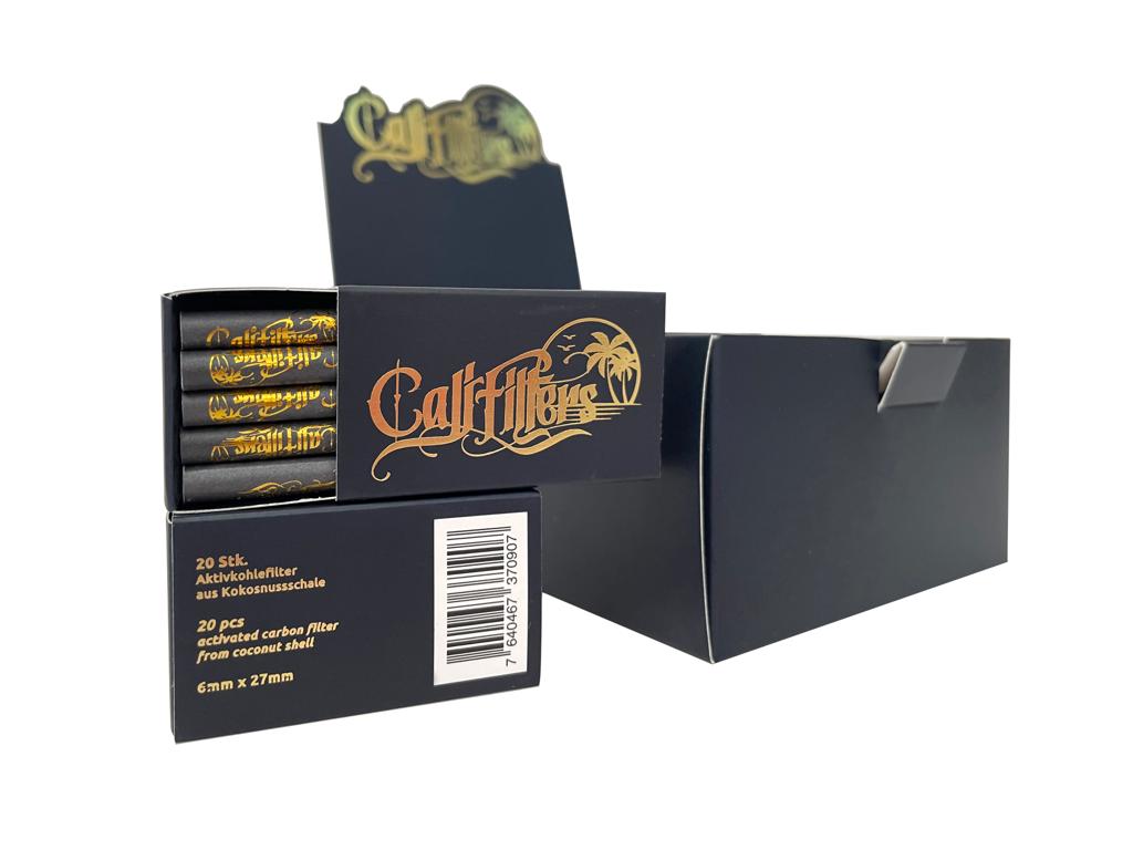 Cali Filters - Aktivkohle Filter - 6mm - Dispaly - 40 x 20 Stück
