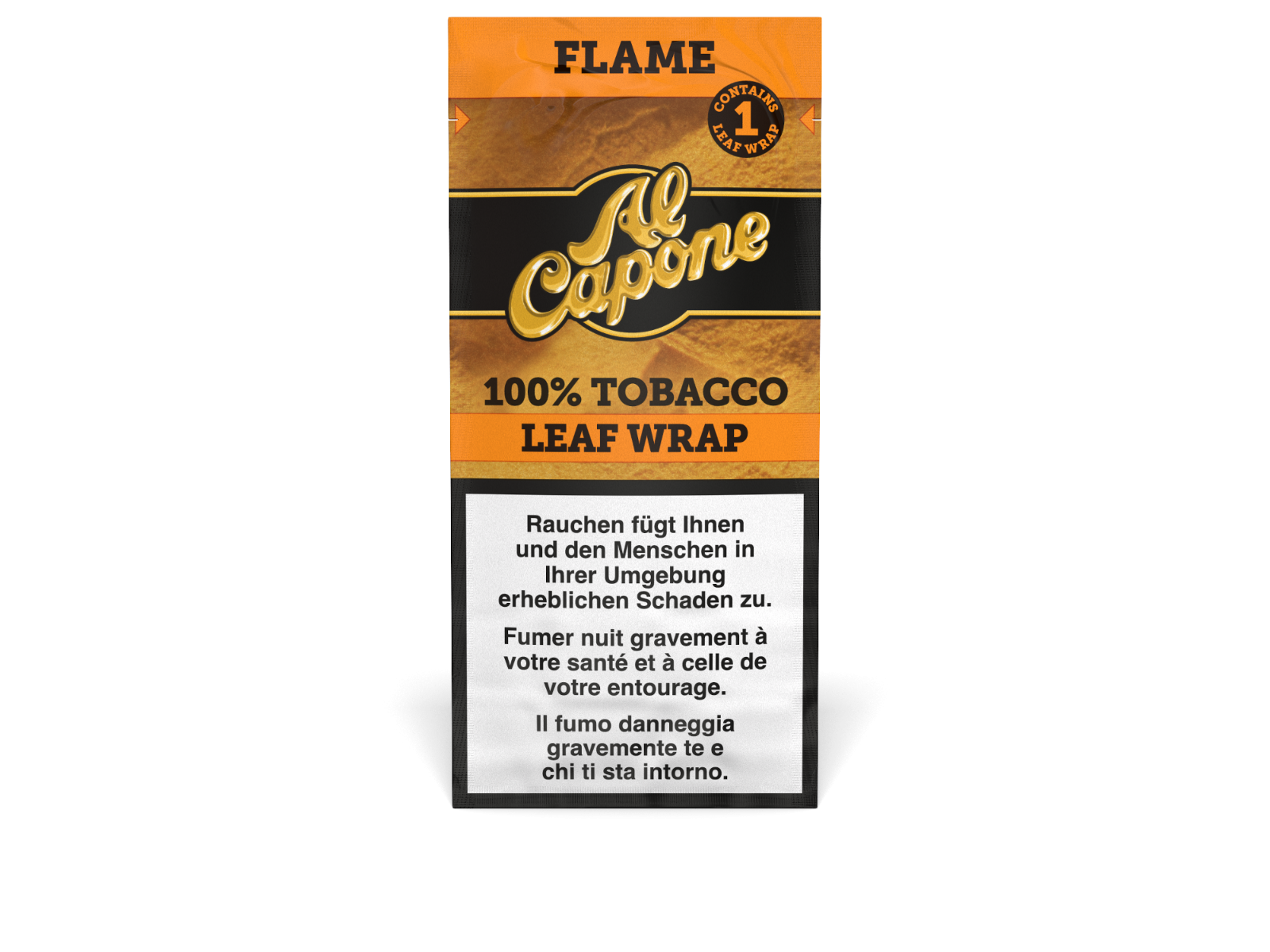 AL CAPONE TOBACCO WRAPS, FLAME Box 20stk.