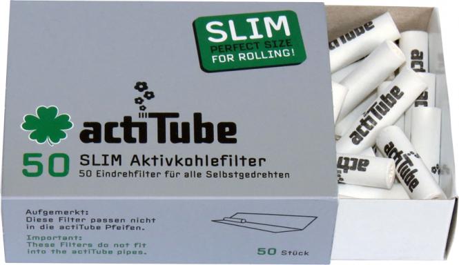 Acti Tube 50 Slim Aktivkohlefilter 7mm