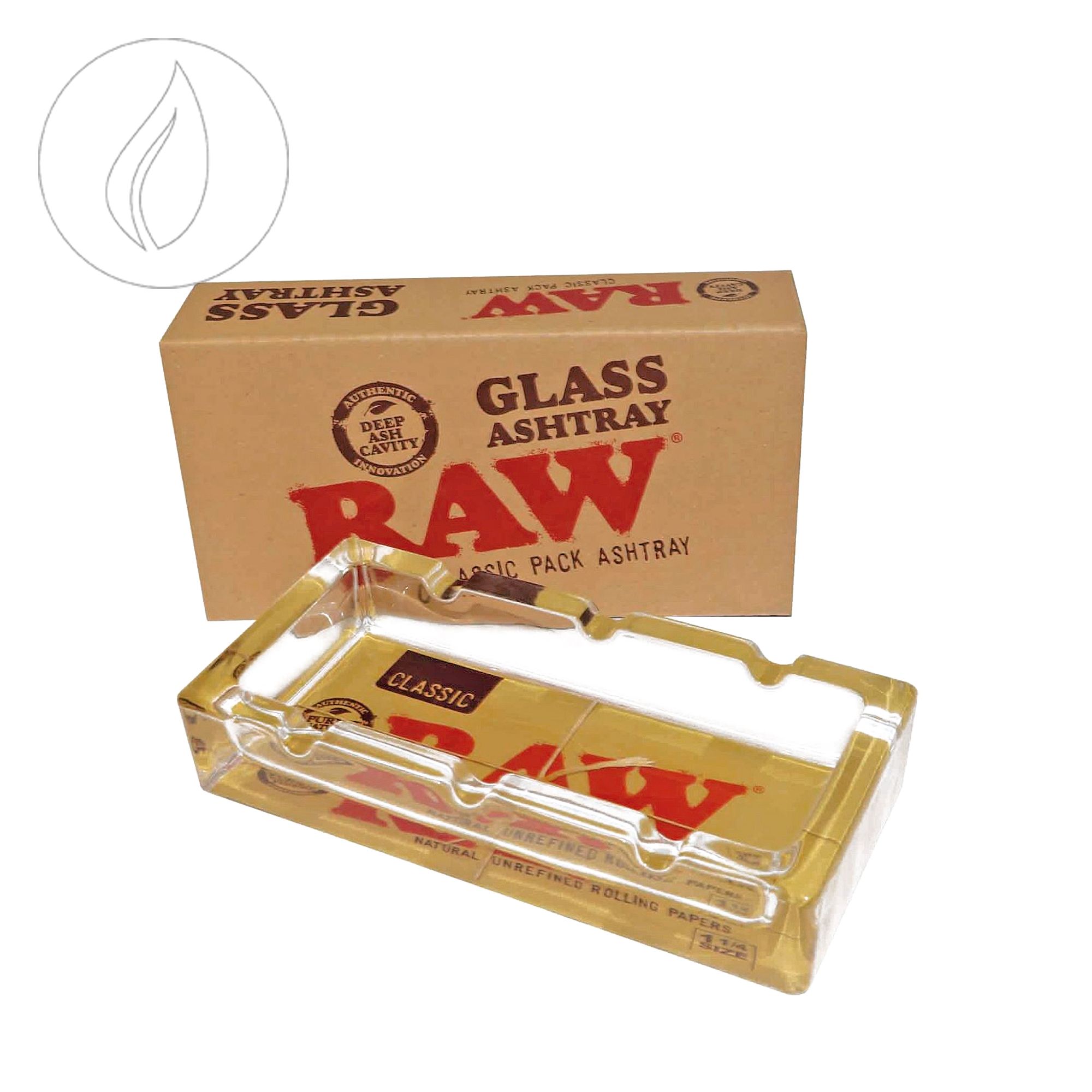 RAW Classic Pack Glas Aschenbecher